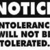 Tolerance? Intolerable!