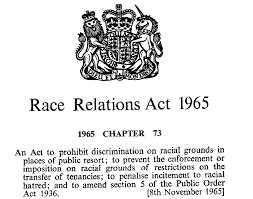 Race Relations act 1965