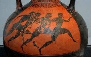 Greek vase w runners Wiki Creative Commons